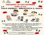 21 novembre 2025 Letture italiano/albanese per bimbi da 4 a 8 anni in Biblioteca