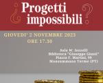 2 novembre 2023 Presentazione libro "PROGETTI IMPOSSIBILI? in Biblioteca